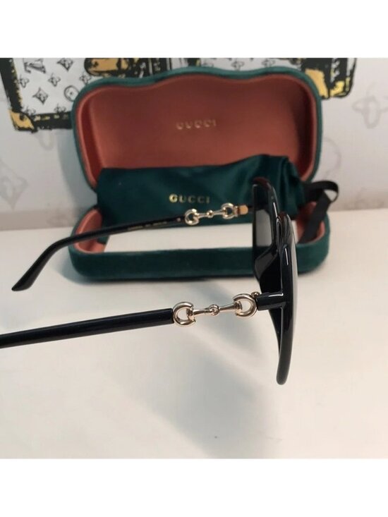 New  Authentic Gucci GG0890SA 001 Black Oversized Sunglasses